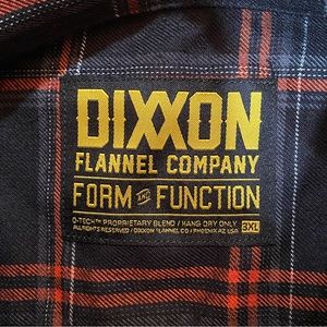 Dixxon Flannel Co Black Orange White Long Sleeve Flannel Sz 3XL w/ Buttons